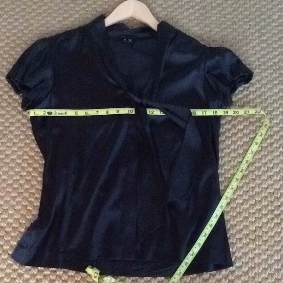 Theory Black Silk and Spandex Blouse - Medium - Picture 4 of 6